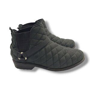 Teva‎ De La Vina Dos Chelsea Quilted Ankle Bootie Womens 8.5 Black Leather